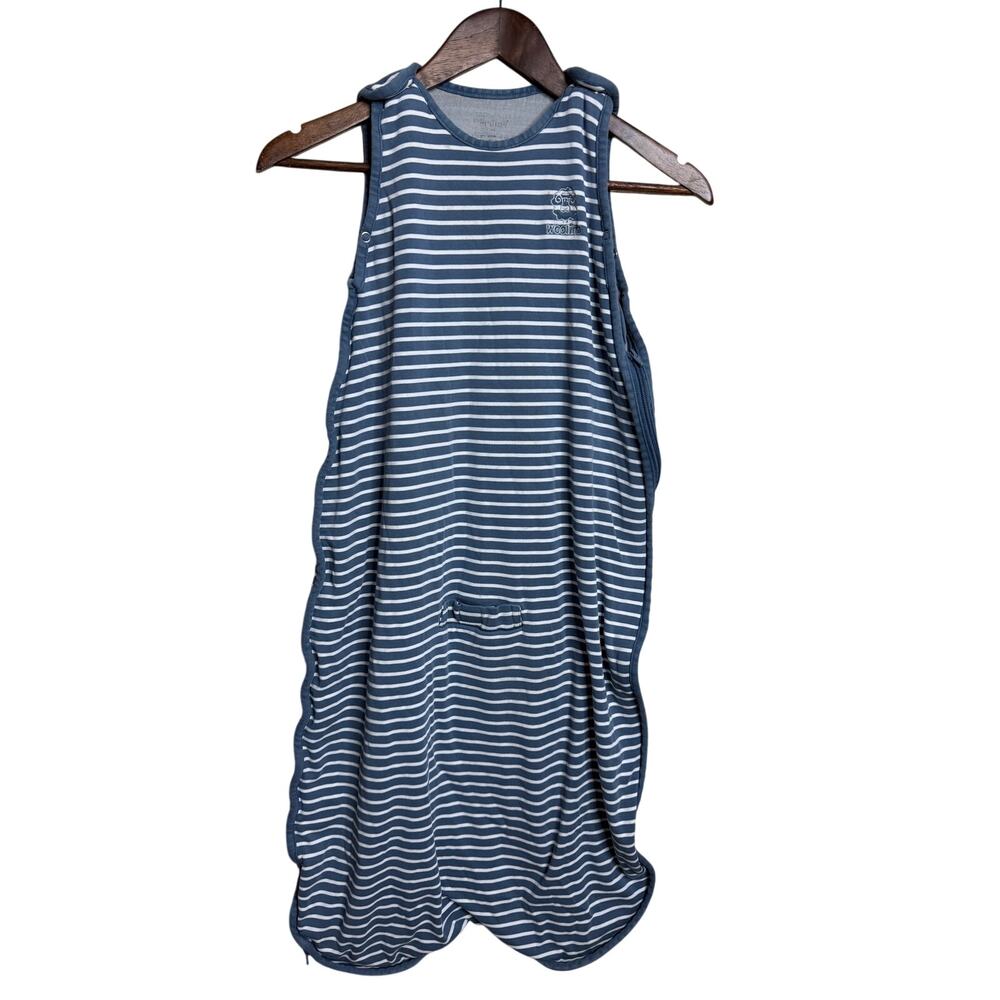 Woolino 4 Season Ultimate Toddler Sleep Bag 2-4Y Blue Stripe Merino Wool Sack